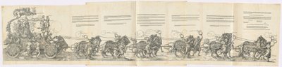 De triomfwagen van Maximiliaan I De grote triomfwagen door Albrecht Dürer