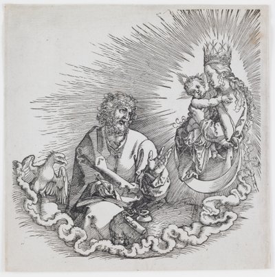 De Maagd Verschijnt aan Sint Jan, uit de editie van 1511 van 