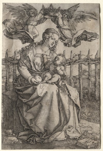 De Maagd Gekroond door Twee Engelen, 1518 door Albrecht Dürer