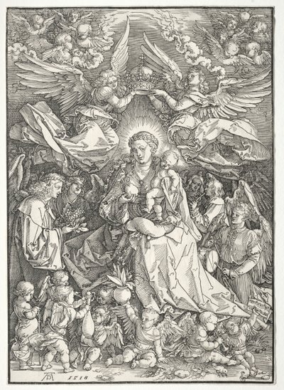 De Maagd omringd door vele engelen, 1518 door Albrecht Dürer