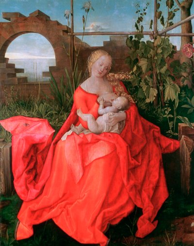 De Maagd en het Kind, De Madonna met de Iris, 1500-1510 door Albrecht Dürer