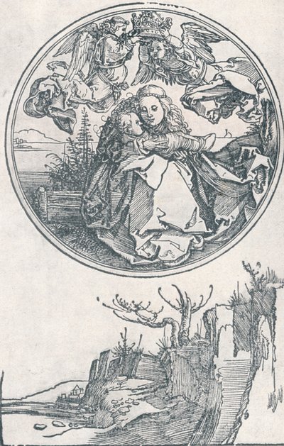 De Maagd gekroond door twee engelen, c1515 1906 door Albrecht Dürer
