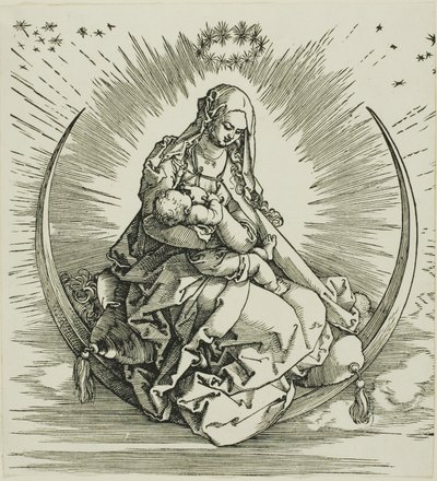 De Maagd op de halve maan, uit Het leven van de Maagd door Albrecht Dürer