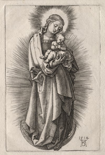 De Maagd met Haarband op een Halve Maan door Albrecht Dürer