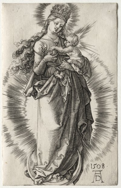 De maagd met een sterrenkroon door Albrecht Dürer