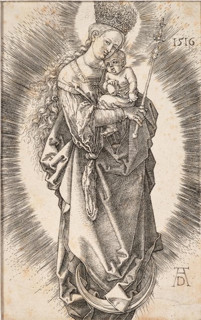 De Maagd met een kroon van sterren en een scepter, 1516 door Albrecht Dürer