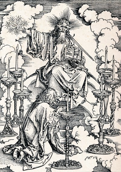 De Visie van de Zeven Kandelaren, 1498 1906 door Albrecht Dürer