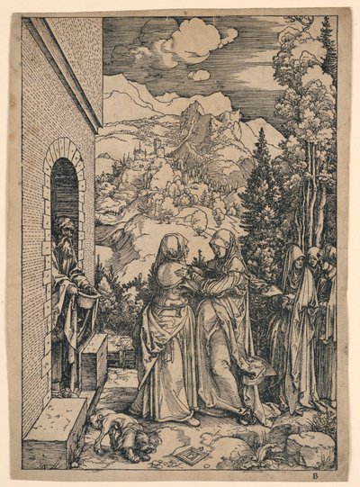 De Visitatie, uit "Het Leven van de Maagd" door Albrecht Dürer
