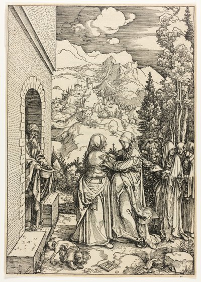 De Visitatie, uit Het Leven van de Maagd door Albrecht Dürer