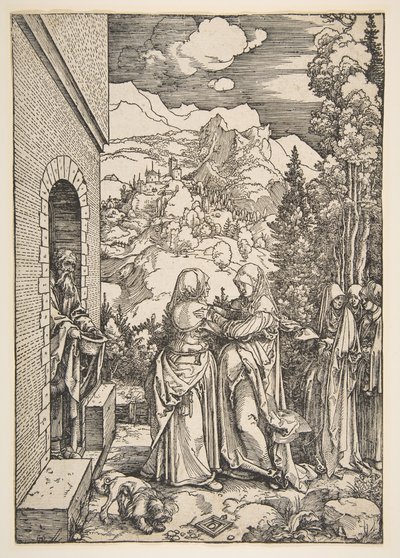 De Visitatie uit Het leven van de Maagd door Albrecht Dürer