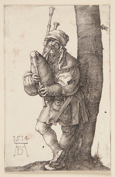 De doedelzakspeler door Albrecht Dürer