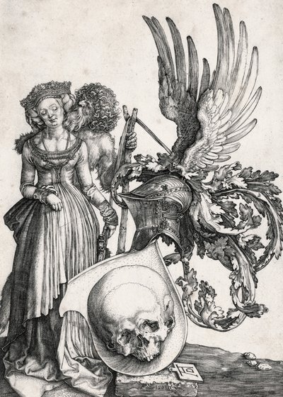 Het wapen met de schedel, 1503 door Albrecht Dürer