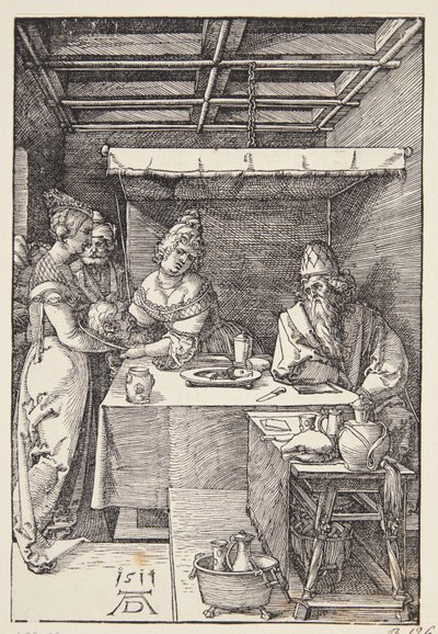 Het hoofd van Johannes de Doper gebracht naar Herodias door Albrecht Dürer