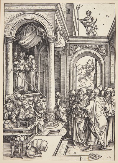 De presentatie van de Maagd in de tempel door Albrecht Dürer