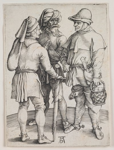 Drie Boeren in Gesprek door Albrecht Dürer