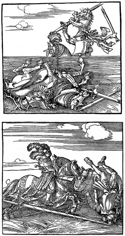 Toernooiscènes, 1515-1516, 1936 door Albrecht Dürer