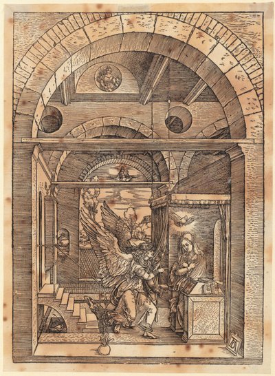 De verloving van Maria, blad 7 van de reeks „Het leven van Maria” door Albrecht Dürer