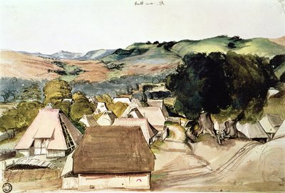 Uitzicht op Kachreuth, nabij Neurenberg, 1511 door Albrecht Dürer