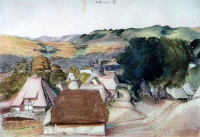 Uitzicht op Kachreuth, nabij Neurenberg door Albrecht Dürer