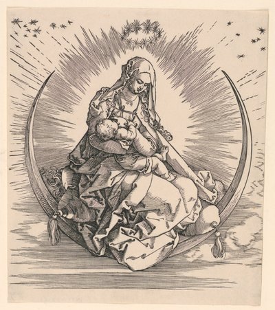 Maagd op de maansikkel (Titelpagina van het leven van de Maagd) door Albrecht Dürer