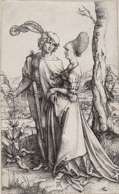 Jong stel bedreigd door de dood door Albrecht Dürer