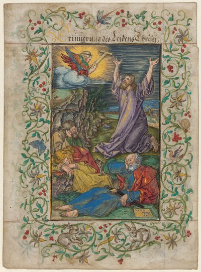 Christus op de Olijfberg door Albrecht Dürer and Georg Mack the Elder