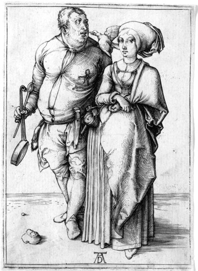 Een kok en zijn vrouw, ca. 1496 door Albrecht Dürer