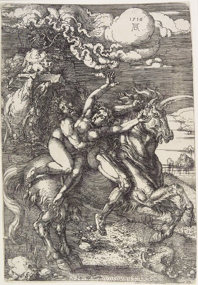 Ontvoering op een eenhoorn door Albrecht Dürer