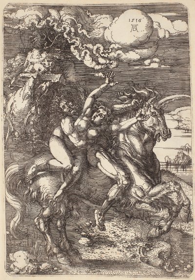 Ontvoering op een Eenhoorn door Albrecht Dürer