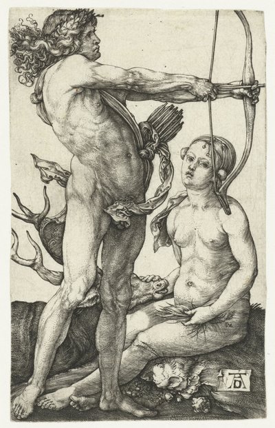 Apollo en Diana door Albrecht Dürer or Duerer