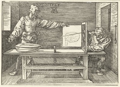 Kunstenaar tekent een luit door Albrecht Dürer or Duerer