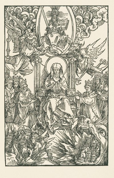Birgitta geeft haar werken aan de keizer, koningen en prinsen door Albrecht Dürer or Duerer
