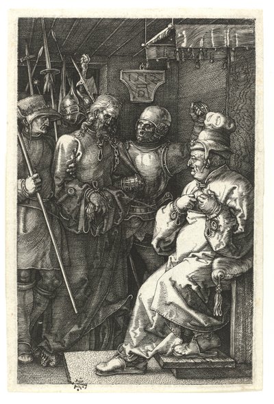 Christus voor Kajafas. 1512 door Albrecht Dürer