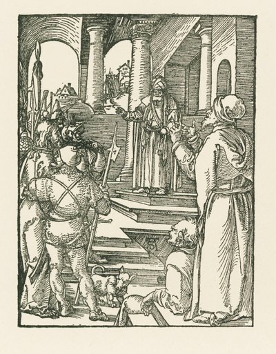 Christus voor Pilatus, ca.1508-09 (houtsnede) door Albrecht Dürer or Duerer