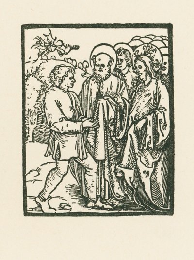 Christus geneest iemand die door de duivel is bezeten door Albrecht Dürer or Duerer