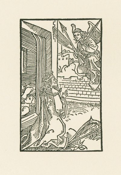 David bidt. Illustratie bij Diurnale s m chorum ecclesie Basilien. Gedrukt door Johann Bergmann, Bazel door Albrecht Dürer or Duerer