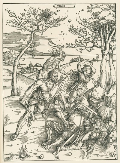 Ercules, ca. 1496 (houtsnede) door Albrecht Dürer or Duerer