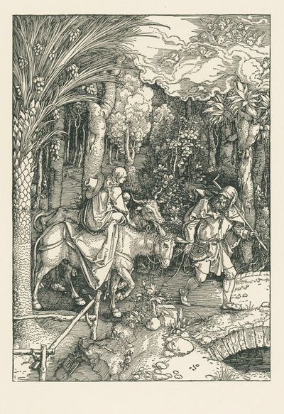 Vlucht naar Egypte, ca.1504 (houtsnede) door Albrecht Dürer or Duerer