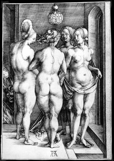 Vier Naakte Vrouwen, of De Heksen door Albrecht Dürer