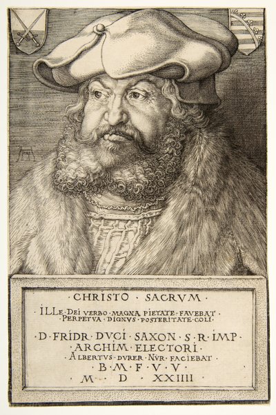Frederik de Wijze, keurvorst van Saksen, uitgegeven 1524 door Albrecht Dürer