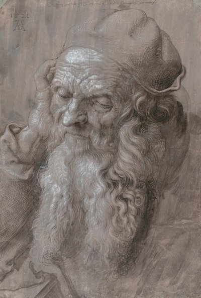 Hoofd van een oude man door Albrecht Dürer