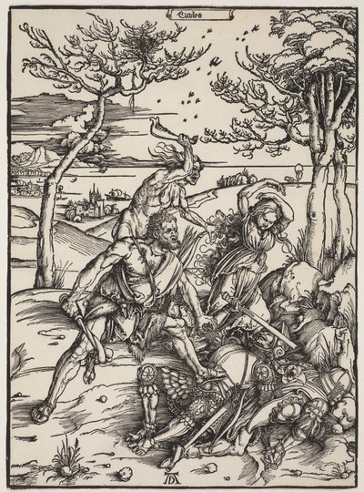 Hercules overwint Cacus, c.1496 door Albrecht Dürer