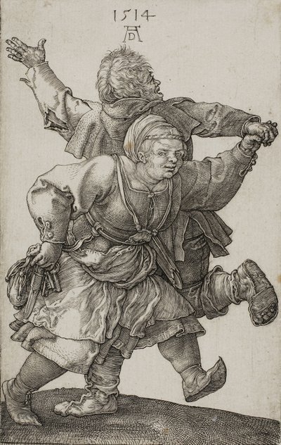 Boerenpaar dat danst, 1514 door Albrecht Dürer