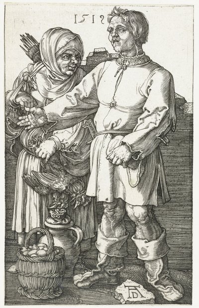 Boerenpaar op de markt door Albrecht Dürer or Duerer