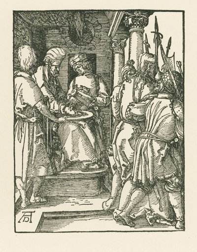 Pilatus wast zijn handen, c.1509 (houtsnede) door Albrecht Dürer or Duerer