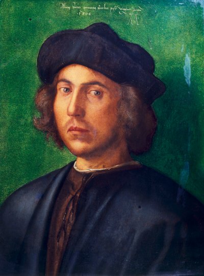 Portret van jonge man door Albrecht Durer door Albrecht Dürer