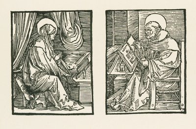 Sint Birgitta en Petrus van Almastra door Albrecht Dürer or Duerer