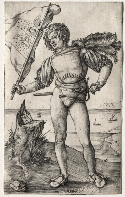 De Bourgondische Vaandeldrager, ca. 1500 door Albrecht Dürer or Duerer