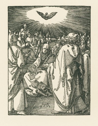 De nederdaling van de Heilige Geest, ca. 1510 (houtsnede) door Albrecht Dürer or Duerer