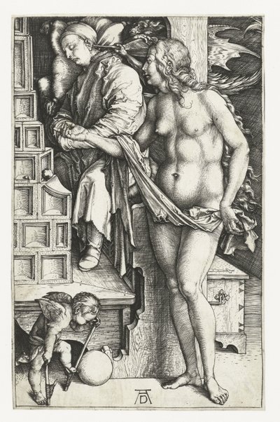 De droom van de dokter door Albrecht Dürer or Duerer